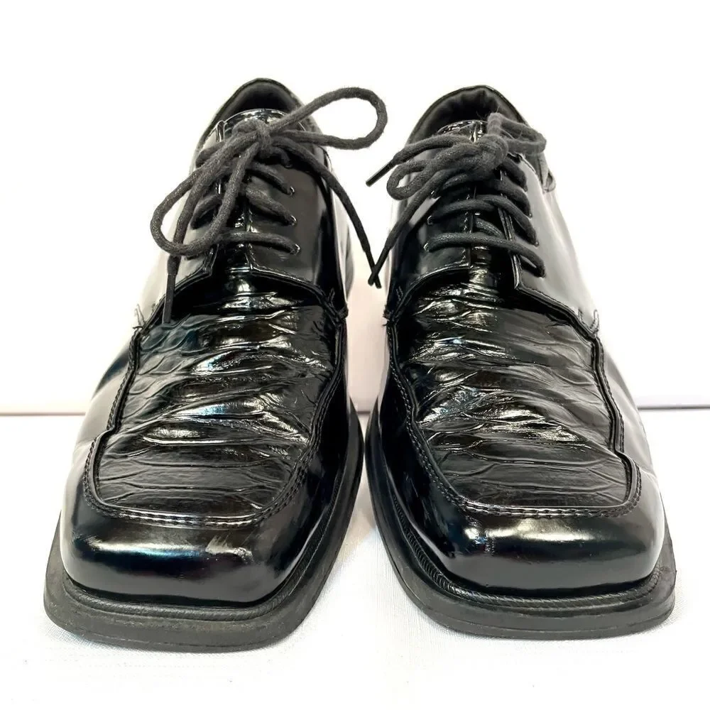 BLACK LEATHER OXFORDS by DEXTER SIZE 10
